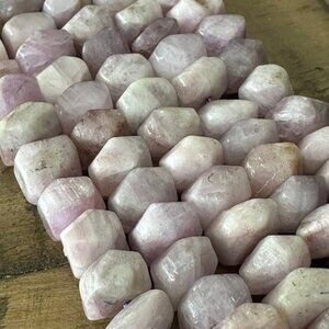 10-13mm Kunzite Faceted Nugget Bead Strands - Half Strand